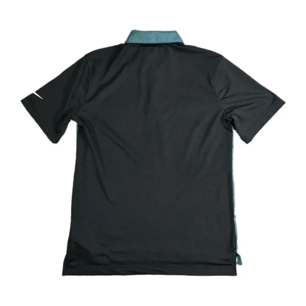 Mens Nike DriFIT Philadelphia Eagles Polo Shirt Medium Green Black NFL